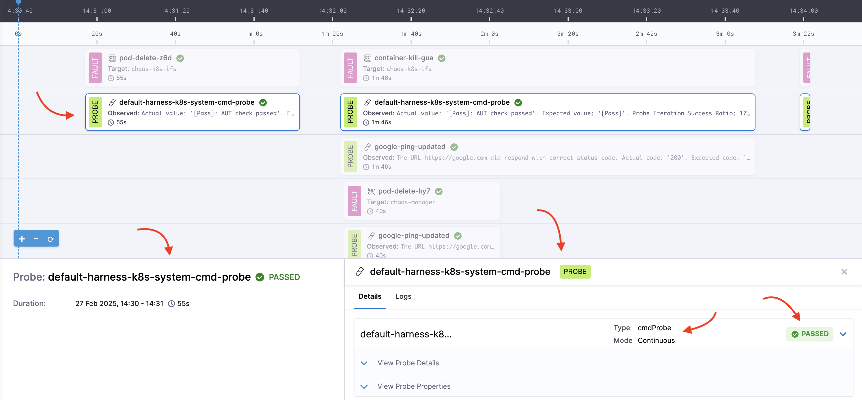 probe information view